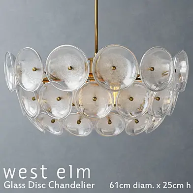 West elm - Glass Disc Chandelier