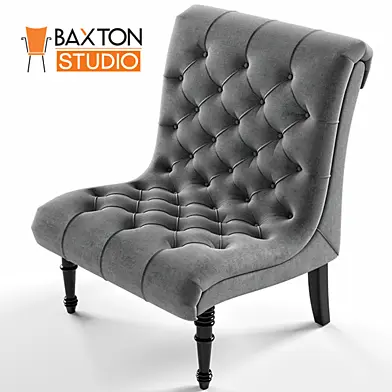 Baxton Studio Caelie Gray Linen Modern Lounge Chair