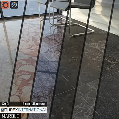 TUREX INTERNATIONAL Marble Tiles Set 01
