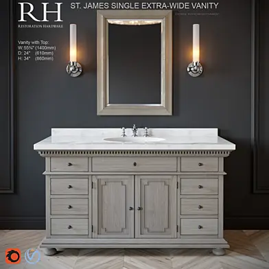 St.James single extra-wide vanity