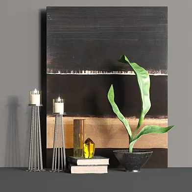 Candles decor set