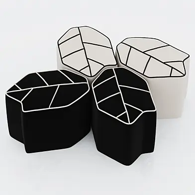 Leaf Stool With Contrasting Piping