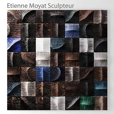 Wall art Etienne Moyat Sculpteur, Декор для стен, деревянный декор, панно, картина, абстракция, деревянный