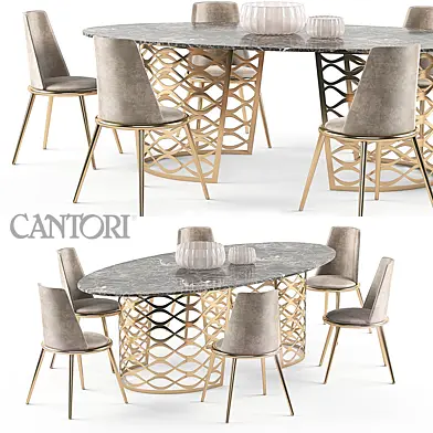 Isidoro table Aurora chair set