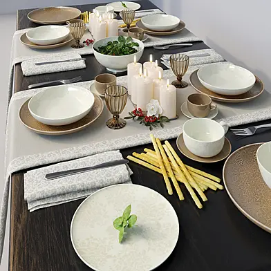 Сервировка стола Tognana Linea Algarve Beige