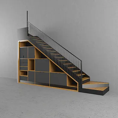 steel coffee stairs