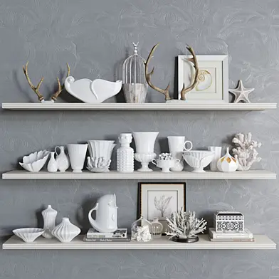 White decoration set