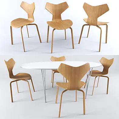 Fritz Hansen Chair+Table
