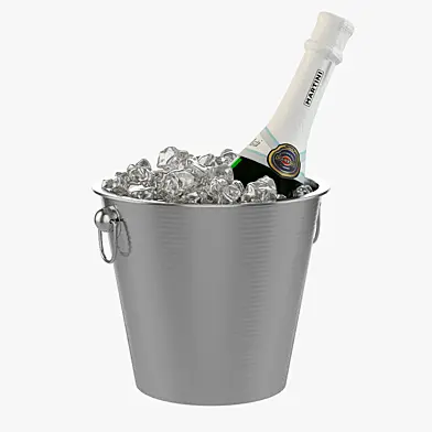 Martini in bucket with ice