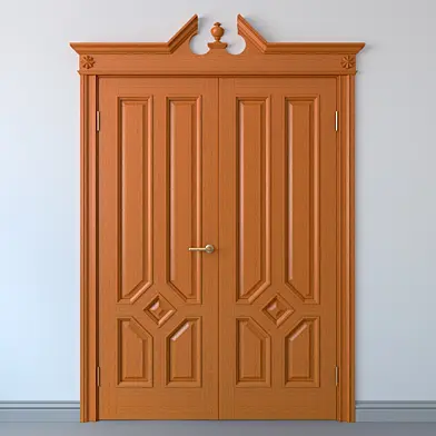 Классическая дверь с фронтоном