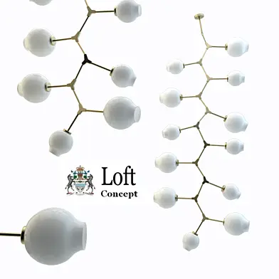 Chandelier Branching Bubbles Milk
