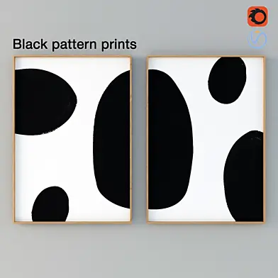 Black Pattern Prints
