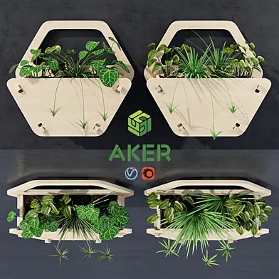 Hexagon wall planter