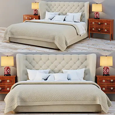 RH_CHURCHILL FABRIC SLEIGH BED