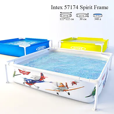 Каркасный детский бассейн Intex 57174 Planes