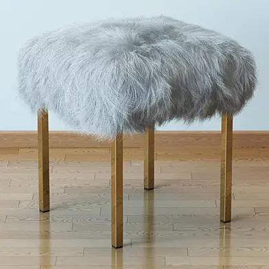 Sheepskin stool