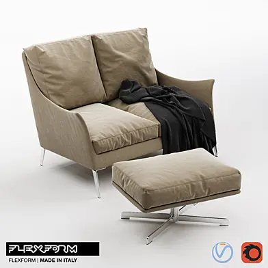 Flexform Boss Sofa & Pouf