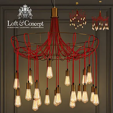 Люстра Blood Wire Chandelier Red 21