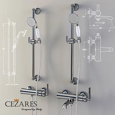 смеситель для ванны и душа Cezares Liberty F-VD-01