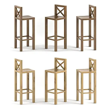 Wooden bar stool chalet