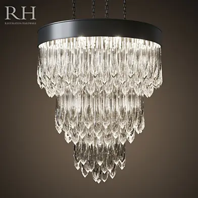 RH TEARDROP GLASS CHANDELIER 43"