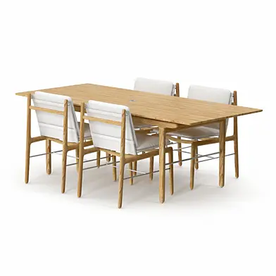 DWR Finn outdoor Table + Chairs