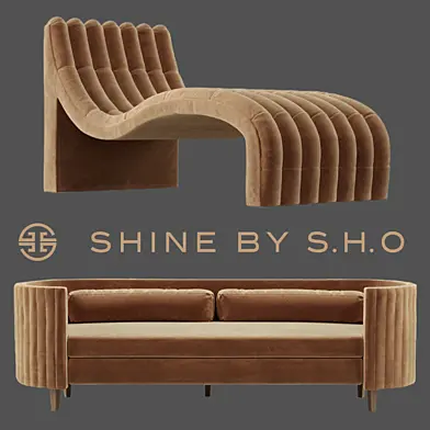 Shine by S.H.O. Clarisse sofa and Sacha chaise