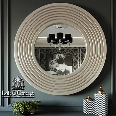 Mirror wall mount simply round