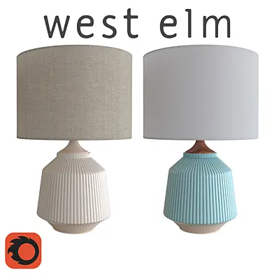 West Elm Roar + Rabbit  Ripple Ceramic Table Lamp