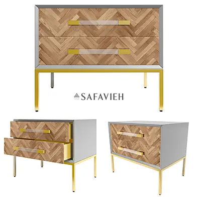 SANFORD WALNUT 2-DRAWER SIDE TABLE
