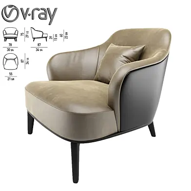 Leslie Armchair Minotti In Leather