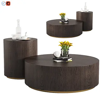 Machinto Round Coffee Table & Side Table