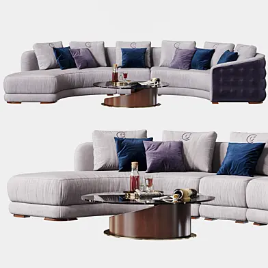 Carpanelli Contemporary Desyo Sofa Curvy Table Minerva