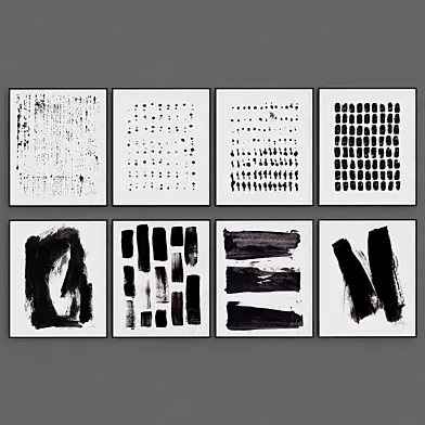 Black White Abstract Prints