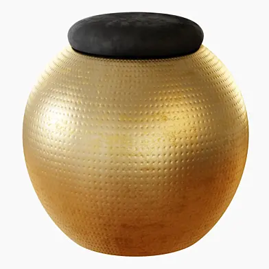 Spherical Stool Black Velvet