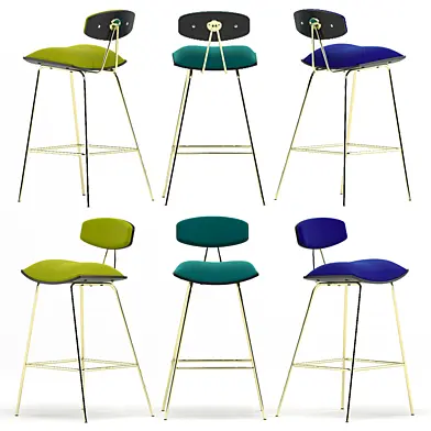denis gold bar chair