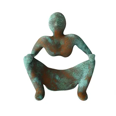 rust metal man sculpture