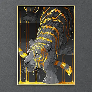 Gold animals art