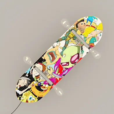 Skateboard lamp