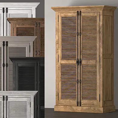 SHUTTER DOUBLE-DOOR CABINET 61010157_WHT