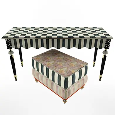 Консоль Courtly Stripe и оттоман Musette