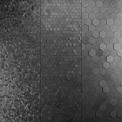 Stone hexagon tiles