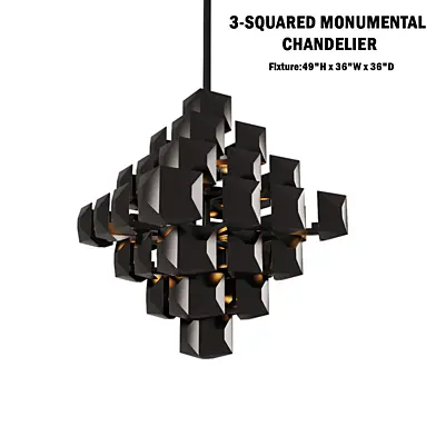 3-squared Monumental Chandelier