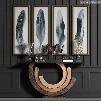 Contemporary Vintage  Console Table