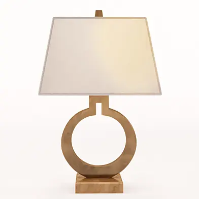 Modern Ring Form Small Table Lamp  Antique