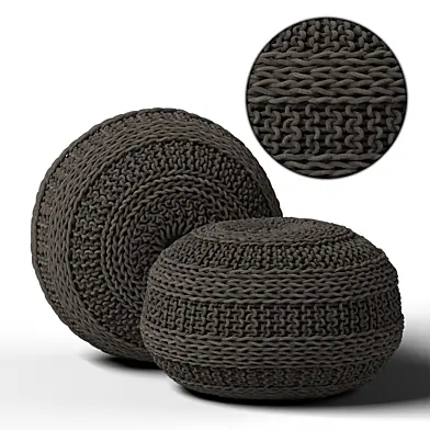 Knitted Pouf