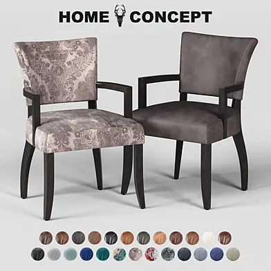 OM Обеденный стул Мими с подлокотниками, чёрные ножки; Mimi Dining Chair With Arms, Black