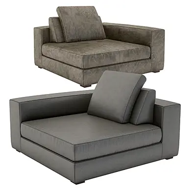 Gustav Modular Leather Left-arm Chair