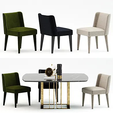 Meridiani  kita chair+Meridiani charlie tables