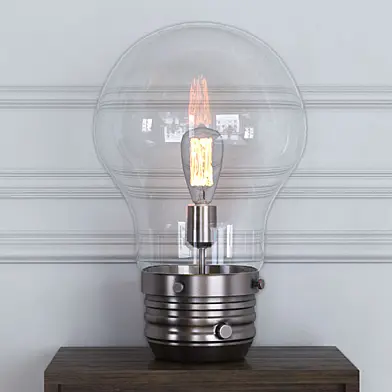 Edison 18" Table Lamp with Globe Shade